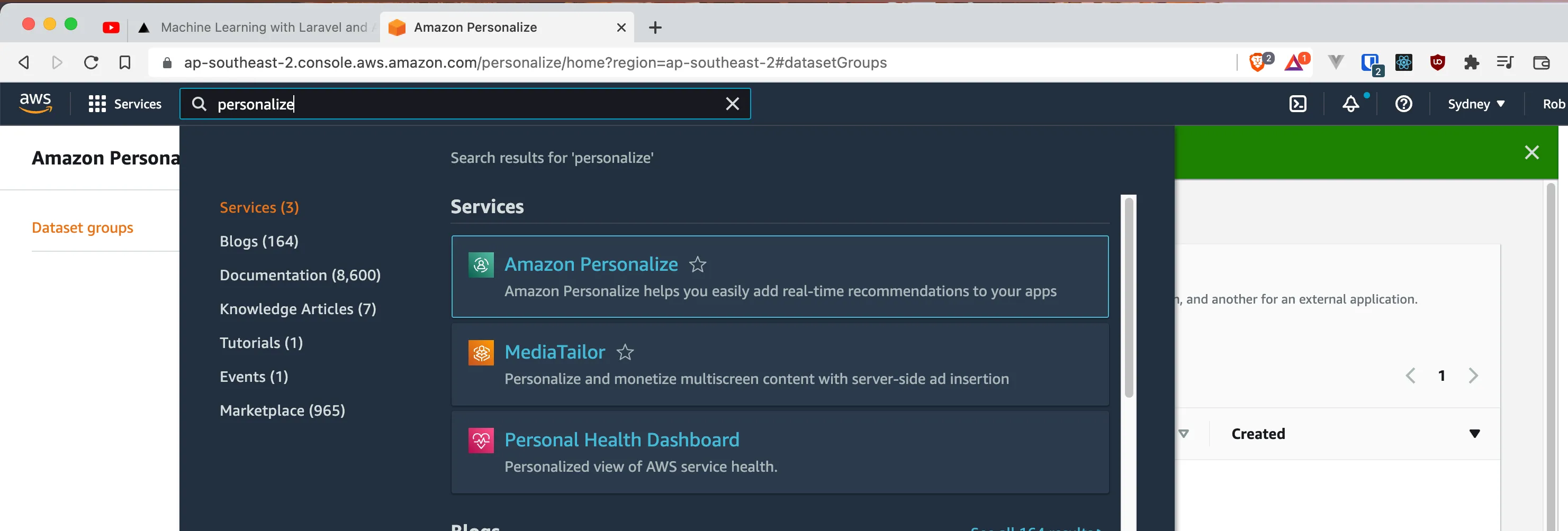 AWS Personalize Dashboard